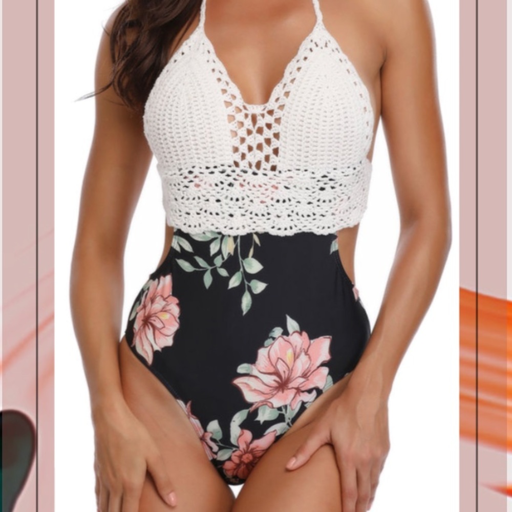 NEW Knit Stitched One Piece Bikini